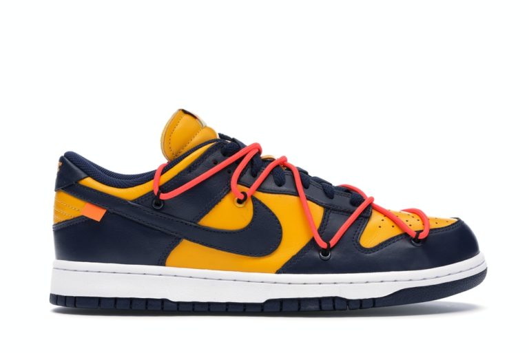 nike off white dunk low university gold