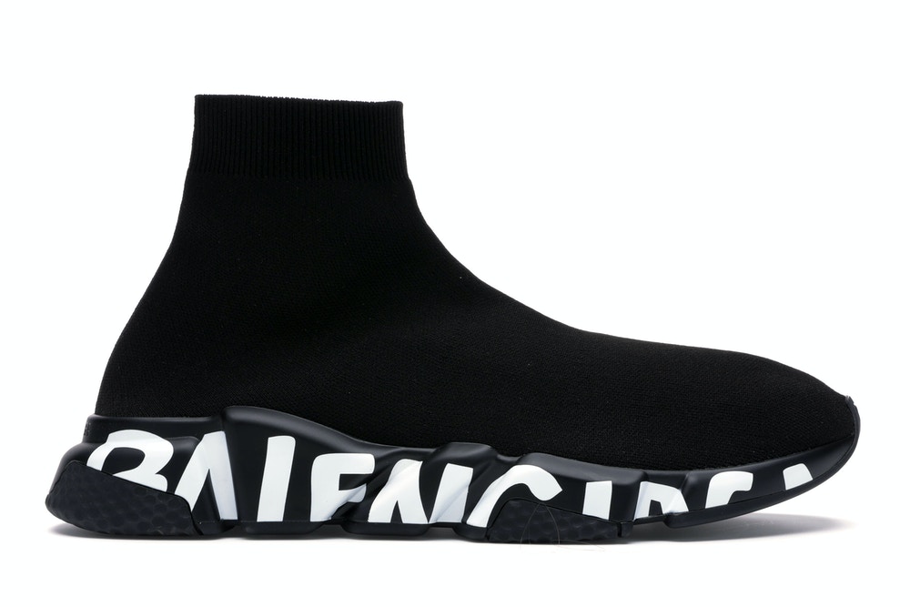 Balenciaga Speed Graffiti Trainers Black – Universe Kickz