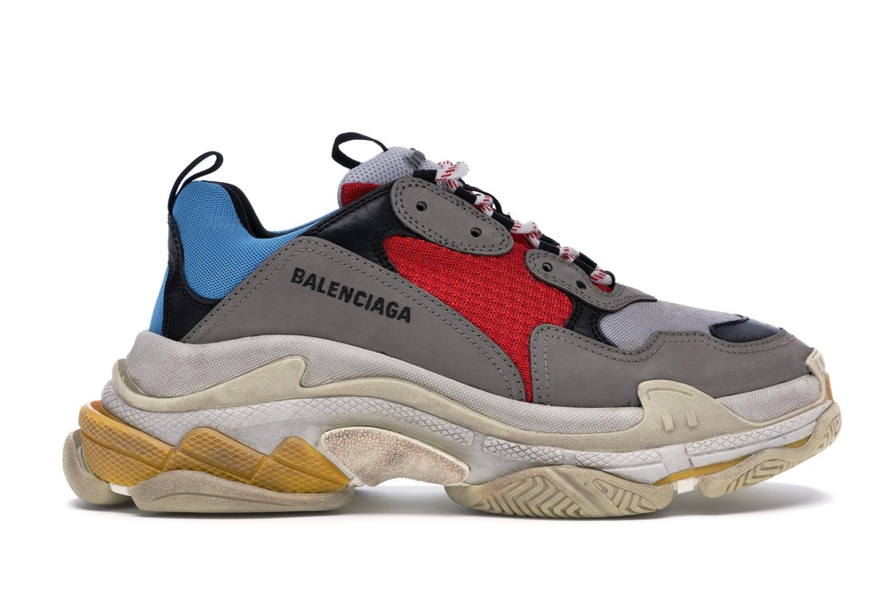 Ba*len*cia*ga triple s grey red blue
