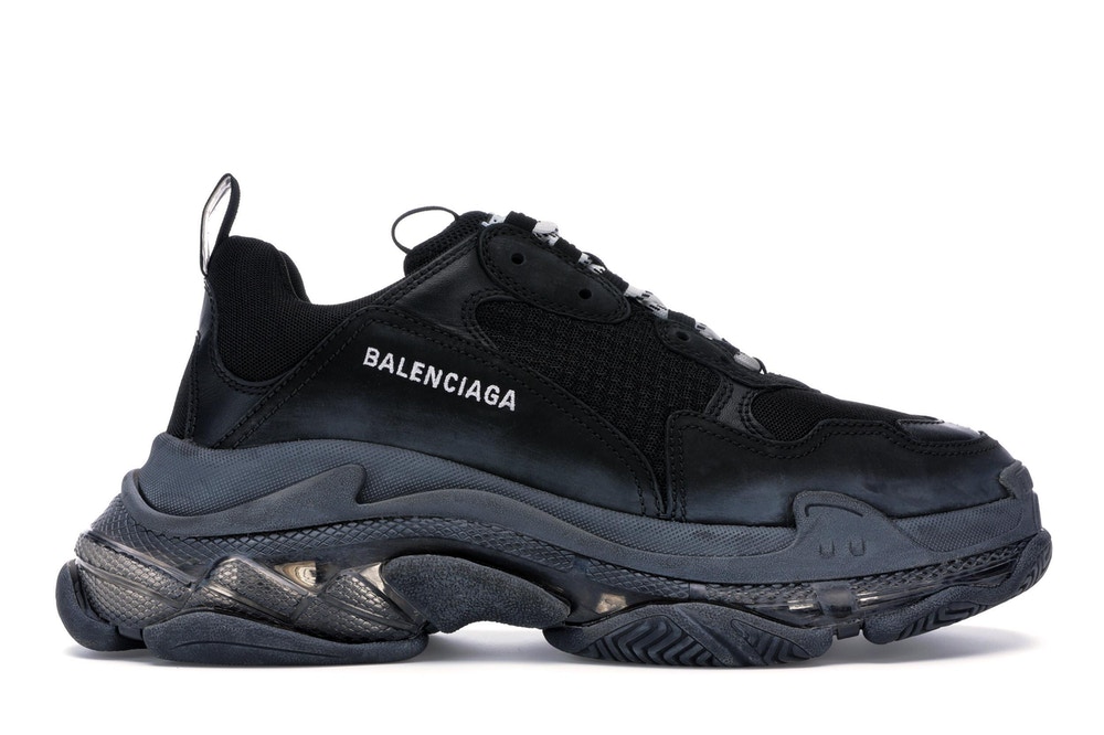 Ba*len*cia*ga triple s clear sole black