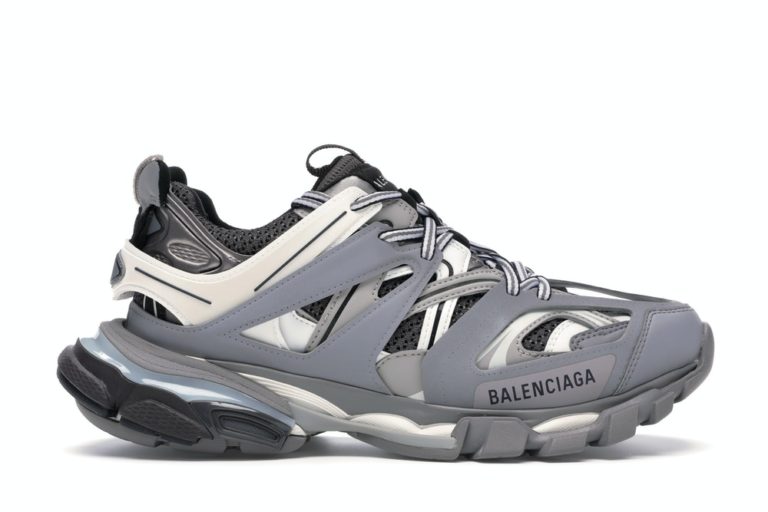 grey black and white balenciaga track