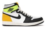 Jordan 1 Retro High White Black Volt University Gold
