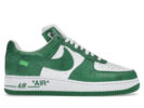 LV Air Force 1 Low White Green