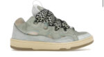 Lanvin Leather Curb Sneaker Pale Blue